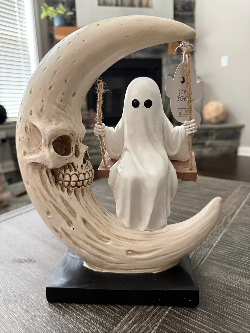 NWT Viral Halloween 2026 Ghost on Swing Crescent Moon